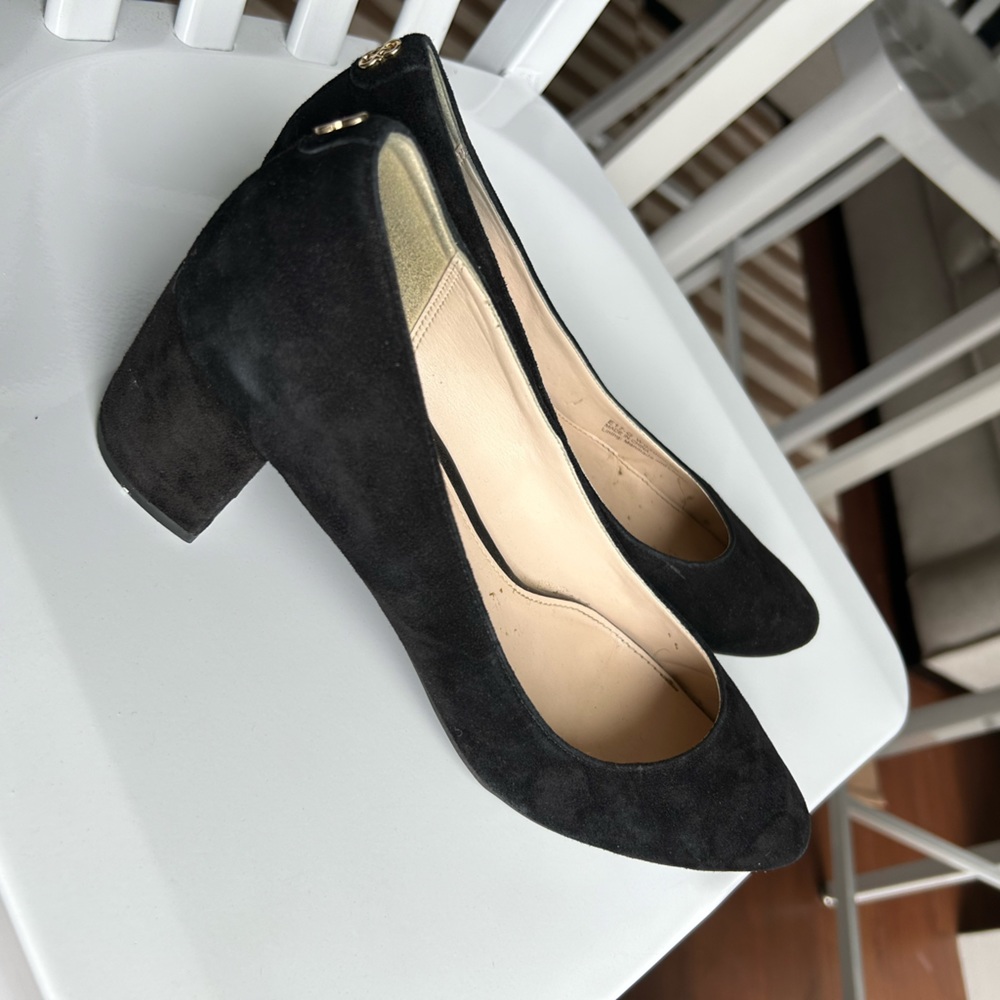 Cole Hagan Suede Black Block Heel Size 9